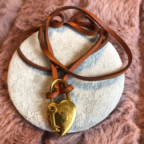 Hermès leather chain Necklace / ❤️pendan - Picture 1 of 9